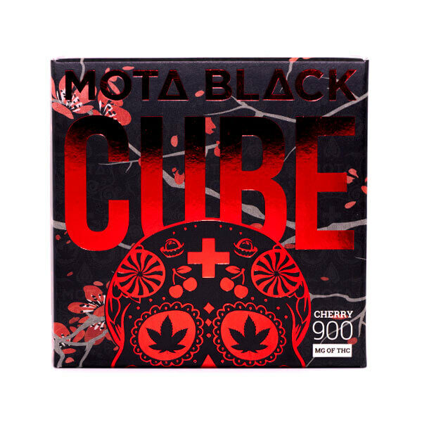 cherry cube, black cube