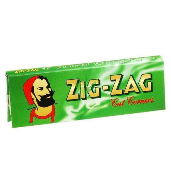 zig zags, green rolling papers