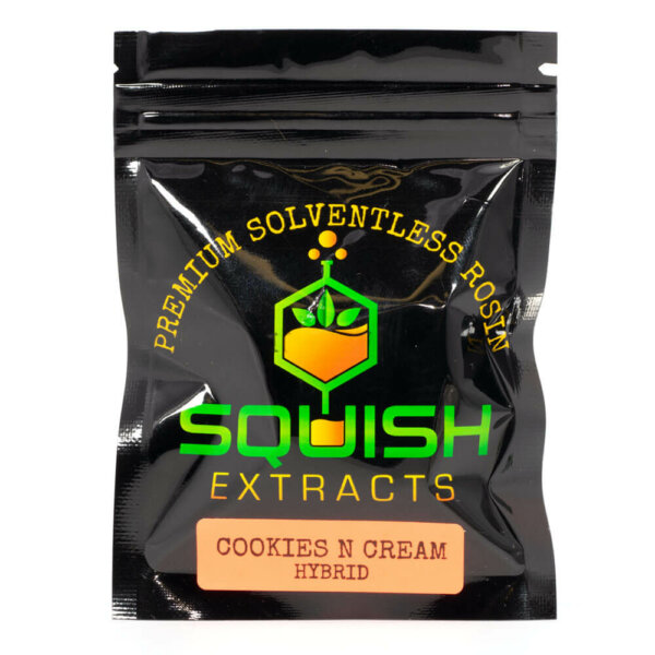 squish extracts, rosin, cookies and cream
