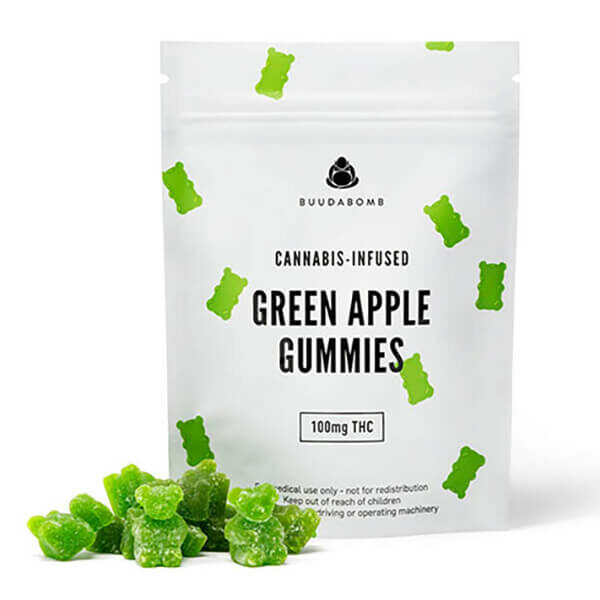 buudabomb green apple gummies