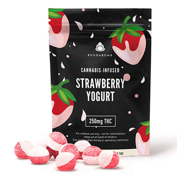 buudabomb strawberry yogurt gummies