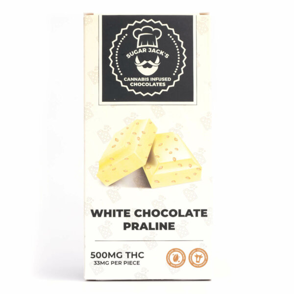 500mg white chocolate praline