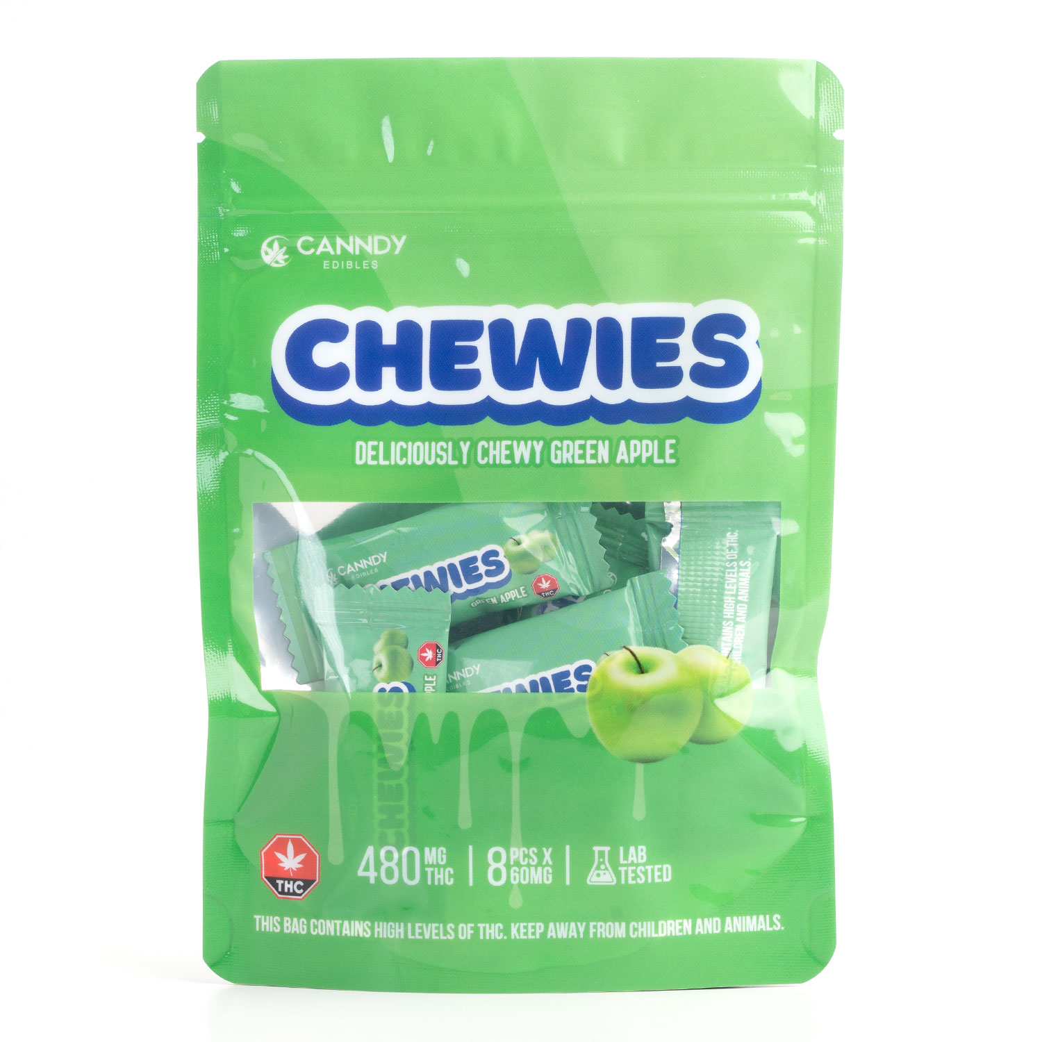Canndy-Edibles-480MG-Chewies-Green-Apple 480mg Chewies